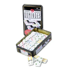 Longfield Games Domino Double 9 Colour Tinbox| Klassiska