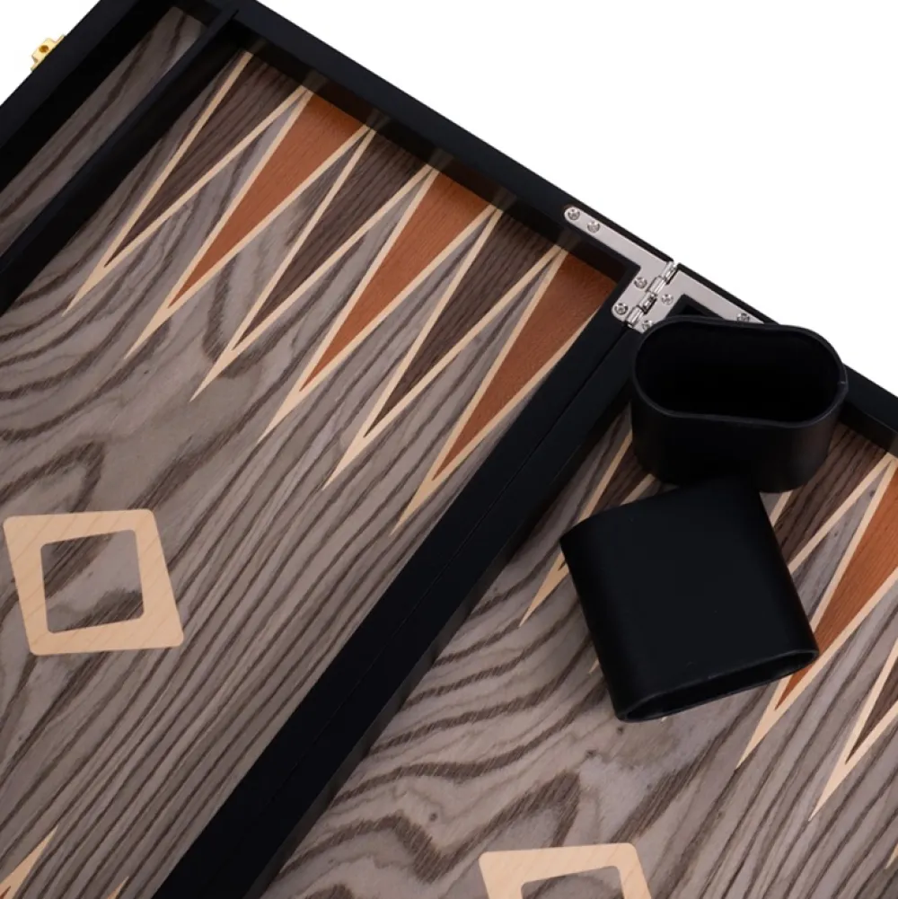 Hot Longfield Games Longfield Backgammon Large Grey Ebony