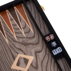 Hot Longfield Games Longfield Backgammon Large Grey Ebony