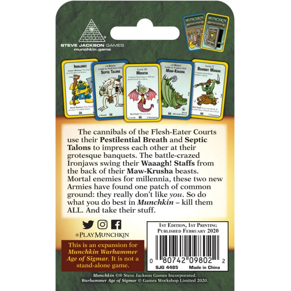 Discount Steve Jackson Games Munchkin Warhammer: Age Of Sigmar - Death And Destruction (Exp.)