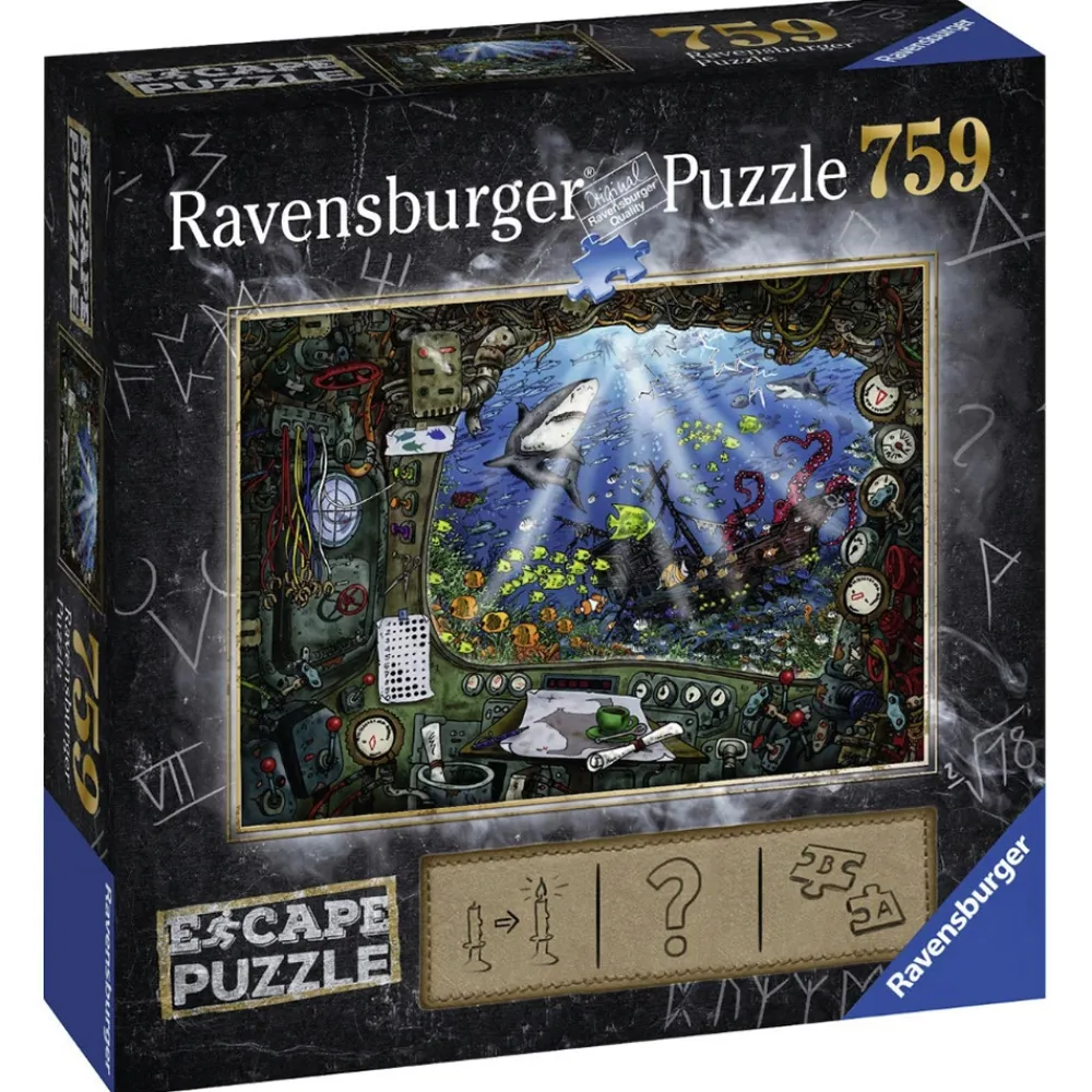 Ravensburger Pussel - Escape 4 Submarine 759 Bitar| Knep & Knåp
