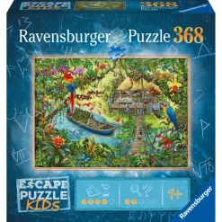 Ravensburger Pussel: Escape Kids - Djungelexpeditionen 368 Bitar| Knep & Knåp